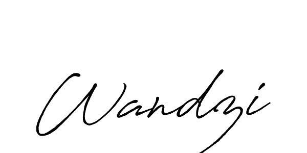 Make a beautiful signature design for name Wandzi. With this signature (Antro_Vectra_Bolder) style, you can create a handwritten signature for free. Wandzi signature style 7 images and pictures png