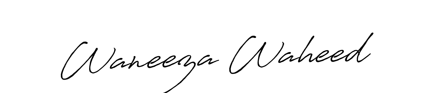 How to make Waneeza Waheed signature? Antro_Vectra_Bolder is a professional autograph style. Create handwritten signature for Waneeza Waheed name. Waneeza Waheed signature style 7 images and pictures png