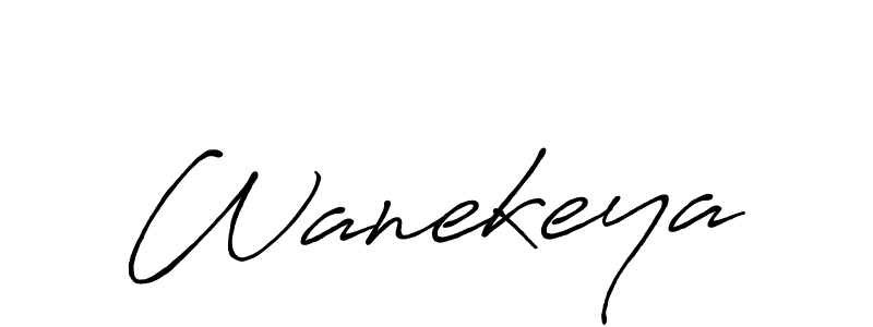 Design your own signature with our free online signature maker. With this signature software, you can create a handwritten (Antro_Vectra_Bolder) signature for name Wanekeya. Wanekeya signature style 7 images and pictures png