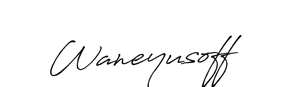 The best way (Antro_Vectra_Bolder) to make a short signature is to pick only two or three words in your name. The name Waneyusoff include a total of six letters. For converting this name. Waneyusoff signature style 7 images and pictures png