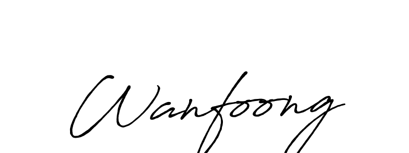 It looks lik you need a new signature style for name Wanfoong. Design unique handwritten (Antro_Vectra_Bolder) signature with our free signature maker in just a few clicks. Wanfoong signature style 7 images and pictures png