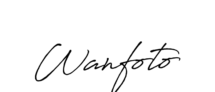 Wanfoto stylish signature style. Best Handwritten Sign (Antro_Vectra_Bolder) for my name. Handwritten Signature Collection Ideas for my name Wanfoto. Wanfoto signature style 7 images and pictures png