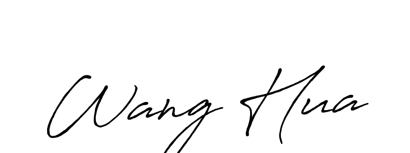 Also we have Wang Hua name is the best signature style. Create professional handwritten signature collection using Antro_Vectra_Bolder autograph style. Wang Hua signature style 7 images and pictures png