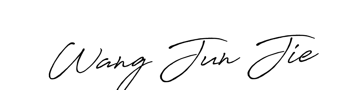 Make a beautiful signature design for name Wang Jun Jie. Use this online signature maker to create a handwritten signature for free. Wang Jun Jie signature style 7 images and pictures png