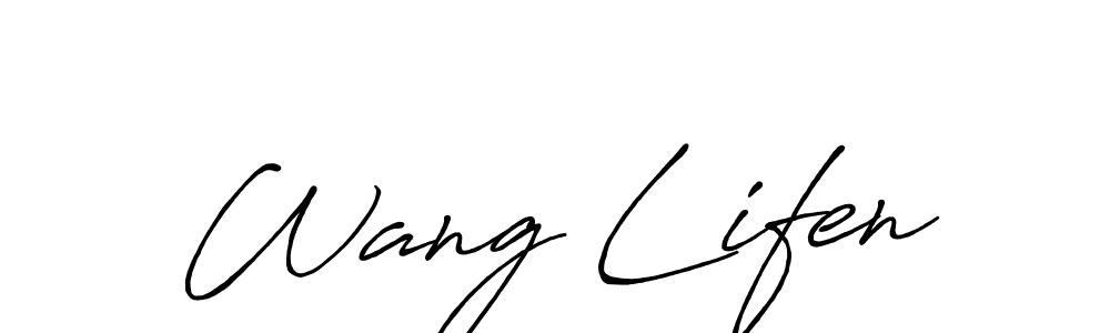 Wang Lifen stylish signature style. Best Handwritten Sign (Antro_Vectra_Bolder) for my name. Handwritten Signature Collection Ideas for my name Wang Lifen. Wang Lifen signature style 7 images and pictures png
