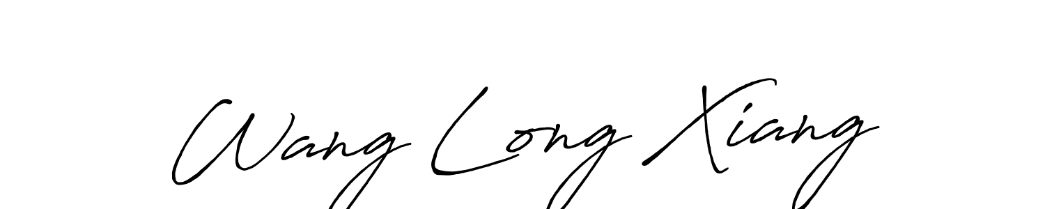 Also You can easily find your signature by using the search form. We will create Wang Long Xiang name handwritten signature images for you free of cost using Antro_Vectra_Bolder sign style. Wang Long Xiang signature style 7 images and pictures png