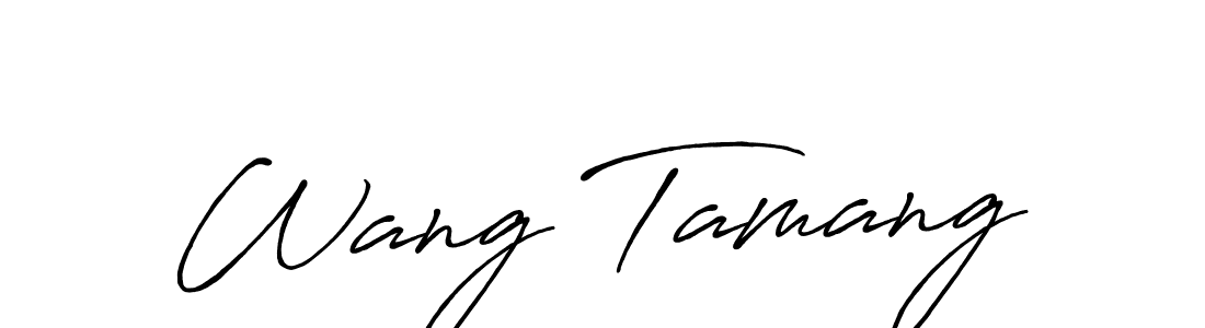 Also we have Wang Tamang name is the best signature style. Create professional handwritten signature collection using Antro_Vectra_Bolder autograph style. Wang Tamang signature style 7 images and pictures png