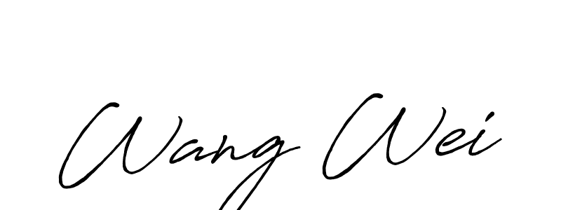 How to make Wang Wei name signature. Use Antro_Vectra_Bolder style for creating short signs online. This is the latest handwritten sign. Wang Wei signature style 7 images and pictures png