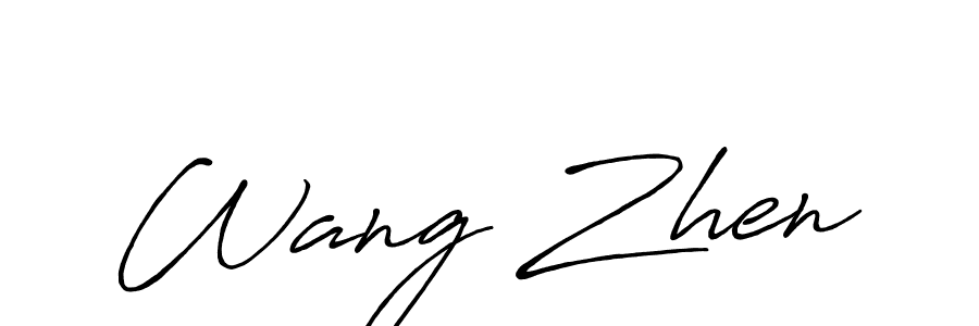 Also we have Wang Zhen name is the best signature style. Create professional handwritten signature collection using Antro_Vectra_Bolder autograph style. Wang Zhen signature style 7 images and pictures png