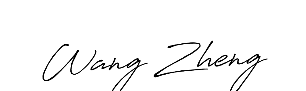 Use a signature maker to create a handwritten signature online. With this signature software, you can design (Antro_Vectra_Bolder) your own signature for name Wang Zheng. Wang Zheng signature style 7 images and pictures png