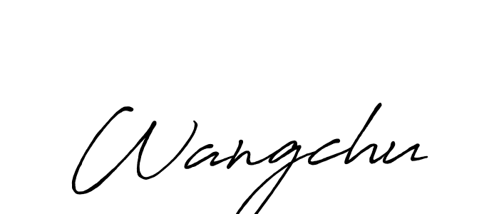 You should practise on your own different ways (Antro_Vectra_Bolder) to write your name (Wangchu) in signature. don't let someone else do it for you. Wangchu signature style 7 images and pictures png