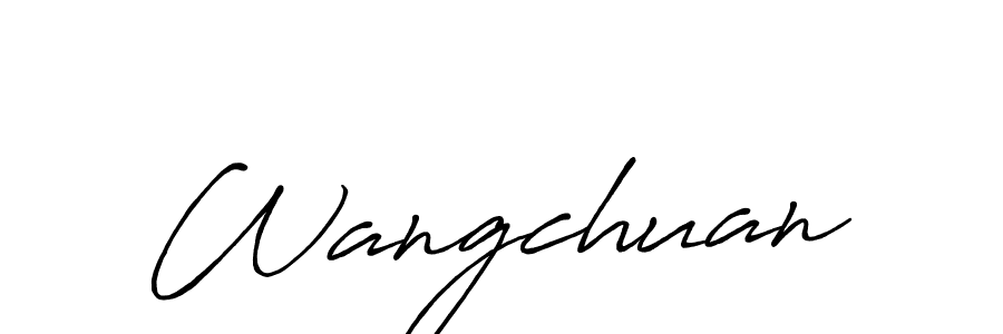 How to make Wangchuan signature? Antro_Vectra_Bolder is a professional autograph style. Create handwritten signature for Wangchuan name. Wangchuan signature style 7 images and pictures png