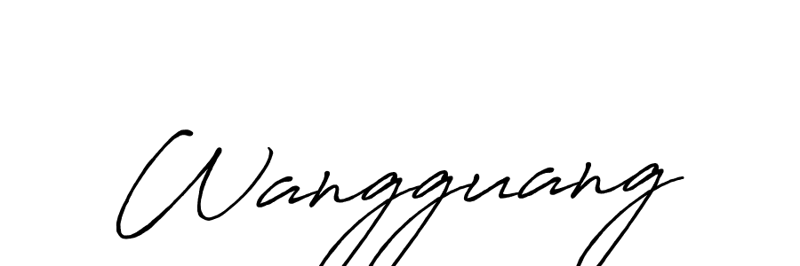 How to make Wangguang name signature. Use Antro_Vectra_Bolder style for creating short signs online. This is the latest handwritten sign. Wangguang signature style 7 images and pictures png