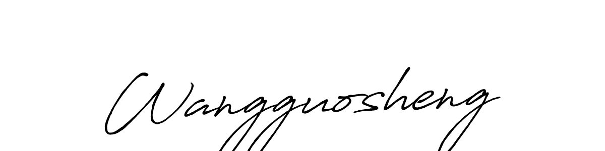 Wangguosheng stylish signature style. Best Handwritten Sign (Antro_Vectra_Bolder) for my name. Handwritten Signature Collection Ideas for my name Wangguosheng. Wangguosheng signature style 7 images and pictures png