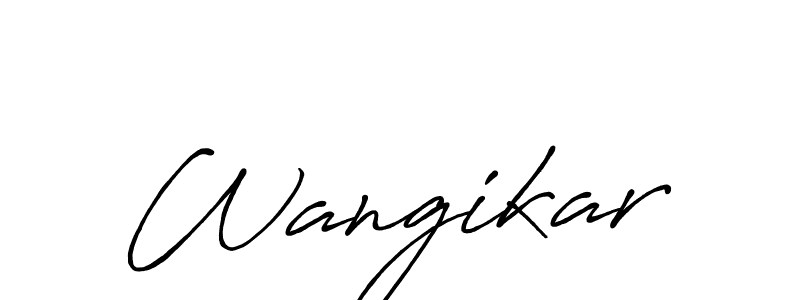 How to make Wangikar signature? Antro_Vectra_Bolder is a professional autograph style. Create handwritten signature for Wangikar name. Wangikar signature style 7 images and pictures png