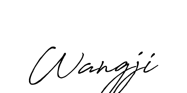 How to make Wangji name signature. Use Antro_Vectra_Bolder style for creating short signs online. This is the latest handwritten sign. Wangji signature style 7 images and pictures png