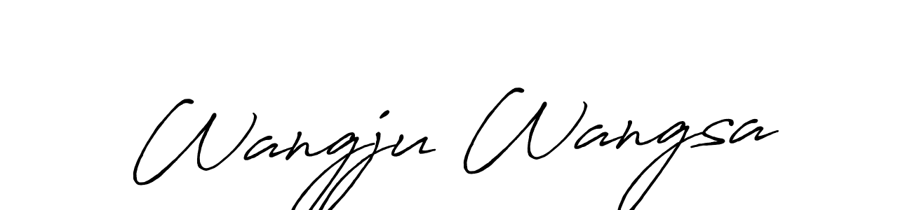 Also You can easily find your signature by using the search form. We will create Wangju Wangsa name handwritten signature images for you free of cost using Antro_Vectra_Bolder sign style. Wangju Wangsa signature style 7 images and pictures png