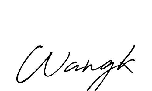 See photos of Wangk official signature by Spectra . Check more albums & portfolios. Read reviews & check more about Antro_Vectra_Bolder font. Wangk signature style 7 images and pictures png