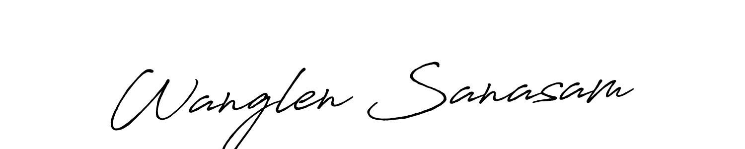 How to Draw Wanglen Sanasam signature style? Antro_Vectra_Bolder is a latest design signature styles for name Wanglen Sanasam. Wanglen Sanasam signature style 7 images and pictures png