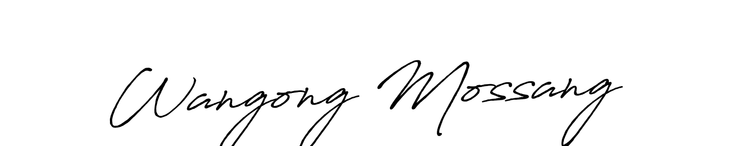 Once you've used our free online signature maker to create your best signature Antro_Vectra_Bolder style, it's time to enjoy all of the benefits that Wangong Mossang name signing documents. Wangong Mossang signature style 7 images and pictures png