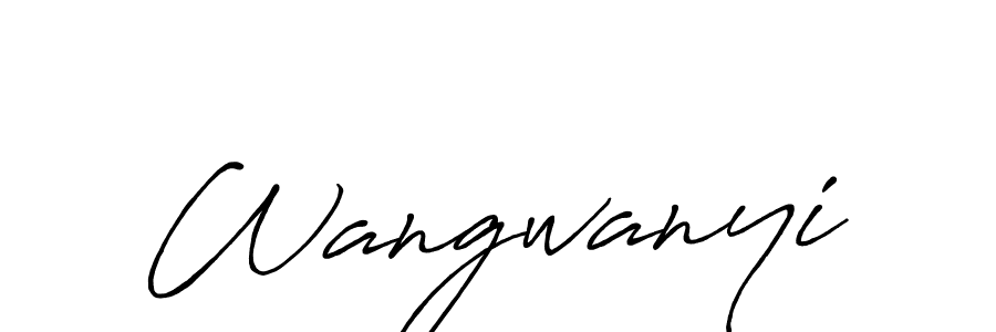 Design your own signature with our free online signature maker. With this signature software, you can create a handwritten (Antro_Vectra_Bolder) signature for name Wangwanyi. Wangwanyi signature style 7 images and pictures png