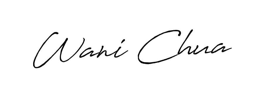 The best way (Antro_Vectra_Bolder) to make a short signature is to pick only two or three words in your name. The name Wani Chua include a total of six letters. For converting this name. Wani Chua signature style 7 images and pictures png