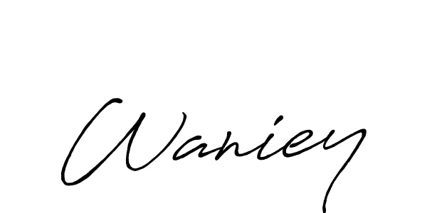 if you are searching for the best signature style for your name Waniey. so please give up your signature search. here we have designed multiple signature styles  using Antro_Vectra_Bolder. Waniey signature style 7 images and pictures png