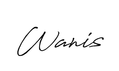 Best and Professional Signature Style for Wanis. Antro_Vectra_Bolder Best Signature Style Collection. Wanis signature style 7 images and pictures png