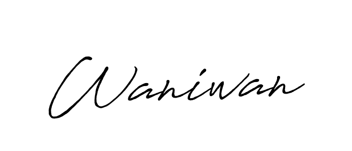 Waniwan stylish signature style. Best Handwritten Sign (Antro_Vectra_Bolder) for my name. Handwritten Signature Collection Ideas for my name Waniwan. Waniwan signature style 7 images and pictures png