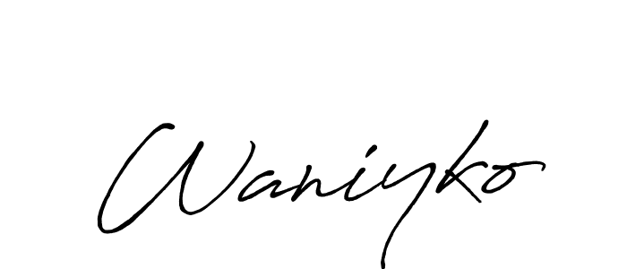 The best way (Antro_Vectra_Bolder) to make a short signature is to pick only two or three words in your name. The name Waniyko include a total of six letters. For converting this name. Waniyko signature style 7 images and pictures png