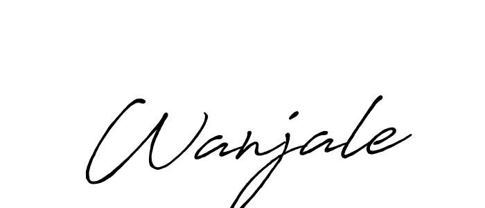 Use a signature maker to create a handwritten signature online. With this signature software, you can design (Antro_Vectra_Bolder) your own signature for name Wanjale. Wanjale signature style 7 images and pictures png