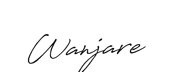 How to make Wanjare name signature. Use Antro_Vectra_Bolder style for creating short signs online. This is the latest handwritten sign. Wanjare signature style 7 images and pictures png