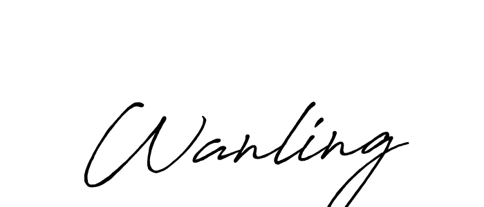 Once you've used our free online signature maker to create your best signature Antro_Vectra_Bolder style, it's time to enjoy all of the benefits that Wanling name signing documents. Wanling signature style 7 images and pictures png