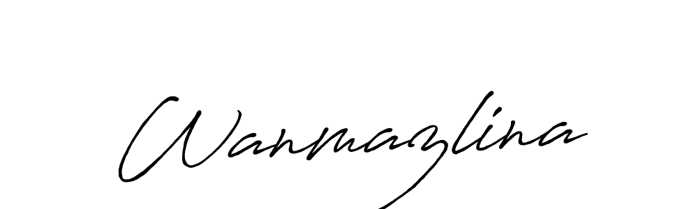 Make a short Wanmazlina signature style. Manage your documents anywhere anytime using Antro_Vectra_Bolder. Create and add eSignatures, submit forms, share and send files easily. Wanmazlina signature style 7 images and pictures png