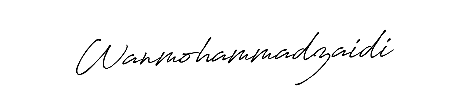 Wanmohammadzaidi stylish signature style. Best Handwritten Sign (Antro_Vectra_Bolder) for my name. Handwritten Signature Collection Ideas for my name Wanmohammadzaidi. Wanmohammadzaidi signature style 7 images and pictures png