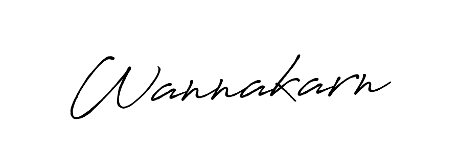 Make a beautiful signature design for name Wannakarn. With this signature (Antro_Vectra_Bolder) style, you can create a handwritten signature for free. Wannakarn signature style 7 images and pictures png