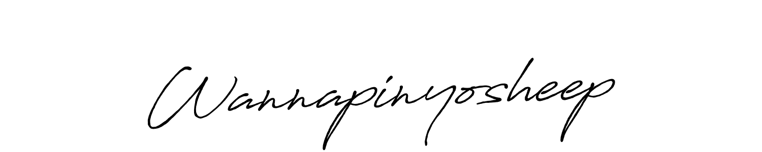 Create a beautiful signature design for name Wannapinyosheep. With this signature (Antro_Vectra_Bolder) fonts, you can make a handwritten signature for free. Wannapinyosheep signature style 7 images and pictures png