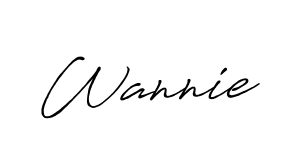 It looks lik you need a new signature style for name Wannie. Design unique handwritten (Antro_Vectra_Bolder) signature with our free signature maker in just a few clicks. Wannie signature style 7 images and pictures png
