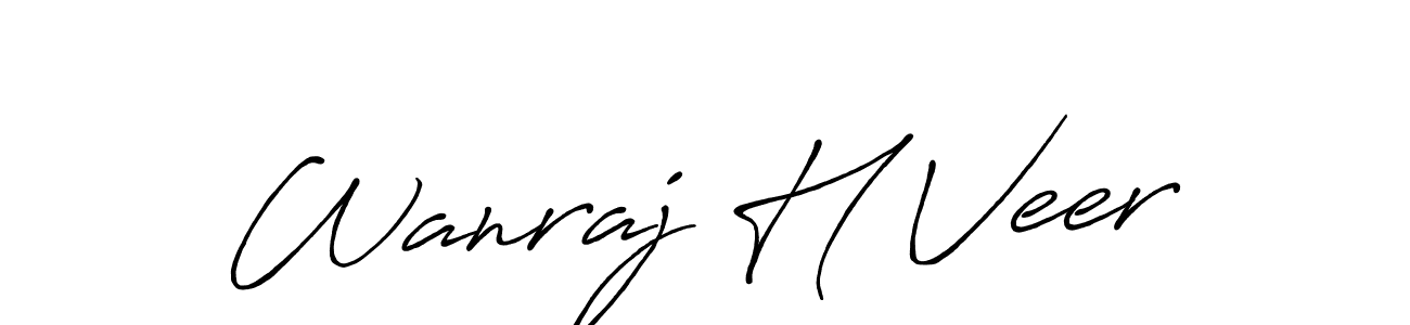 Design your own signature with our free online signature maker. With this signature software, you can create a handwritten (Antro_Vectra_Bolder) signature for name Wanraj H Veer. Wanraj H Veer signature style 7 images and pictures png