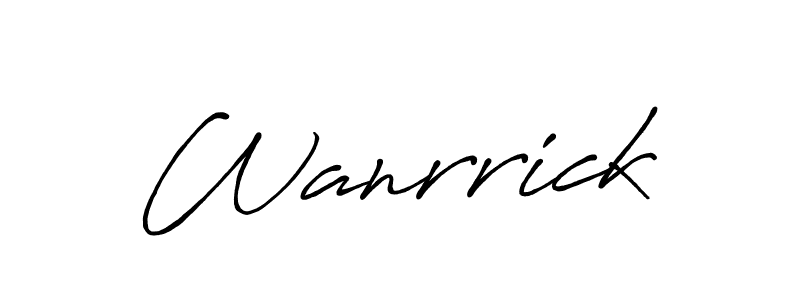 Wanrrick stylish signature style. Best Handwritten Sign (Antro_Vectra_Bolder) for my name. Handwritten Signature Collection Ideas for my name Wanrrick. Wanrrick signature style 7 images and pictures png