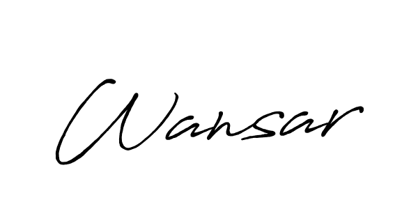 You should practise on your own different ways (Antro_Vectra_Bolder) to write your name (Wansar) in signature. don't let someone else do it for you. Wansar signature style 7 images and pictures png