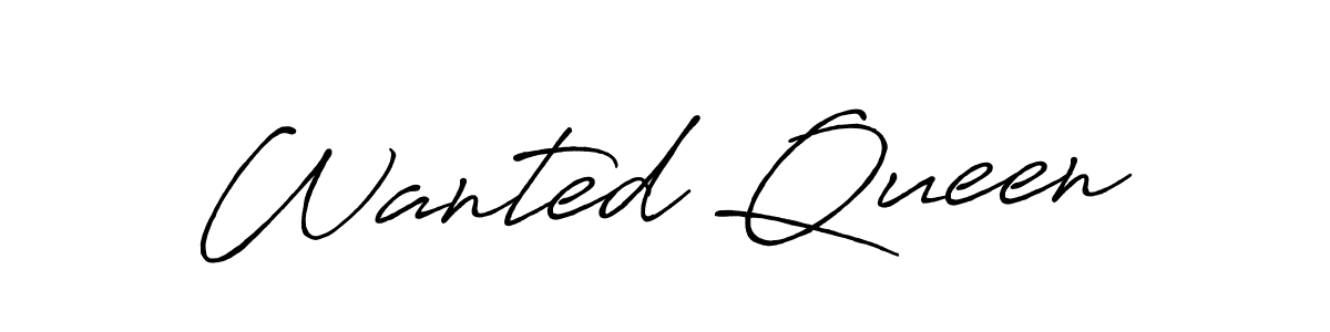 Make a beautiful signature design for name Wanted Queen. Use this online signature maker to create a handwritten signature for free. Wanted Queen signature style 7 images and pictures png
