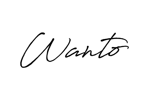 You should practise on your own different ways (Antro_Vectra_Bolder) to write your name (Wanto) in signature. don't let someone else do it for you. Wanto signature style 7 images and pictures png