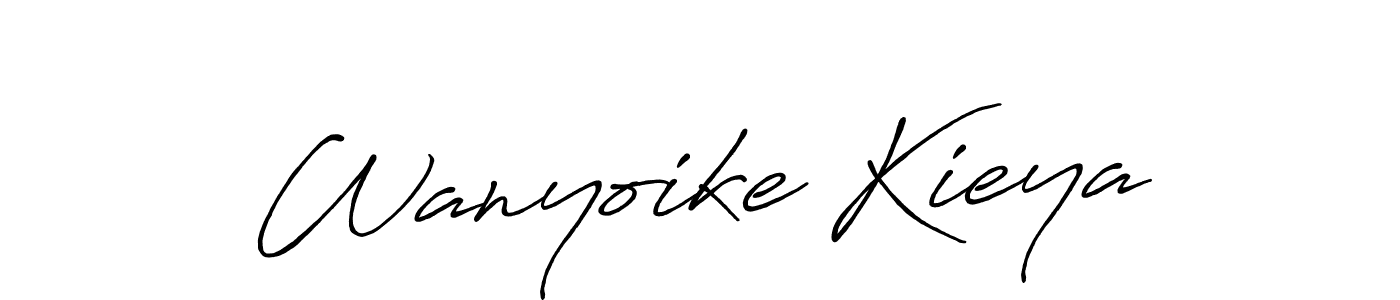 Also we have Wanyoike Kieya name is the best signature style. Create professional handwritten signature collection using Antro_Vectra_Bolder autograph style. Wanyoike Kieya signature style 7 images and pictures png