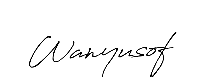 Once you've used our free online signature maker to create your best signature Antro_Vectra_Bolder style, it's time to enjoy all of the benefits that Wanyusof name signing documents. Wanyusof signature style 7 images and pictures png