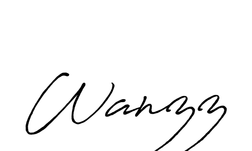 How to make Wanzz name signature. Use Antro_Vectra_Bolder style for creating short signs online. This is the latest handwritten sign. Wanzz signature style 7 images and pictures png