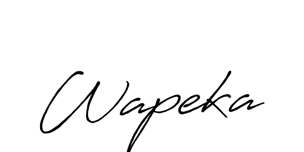 Wapeka stylish signature style. Best Handwritten Sign (Antro_Vectra_Bolder) for my name. Handwritten Signature Collection Ideas for my name Wapeka. Wapeka signature style 7 images and pictures png