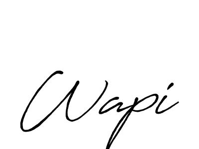 How to make Wapi name signature. Use Antro_Vectra_Bolder style for creating short signs online. This is the latest handwritten sign. Wapi signature style 7 images and pictures png