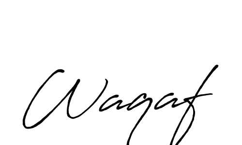 How to Draw Waqaf signature style? Antro_Vectra_Bolder is a latest design signature styles for name Waqaf. Waqaf signature style 7 images and pictures png