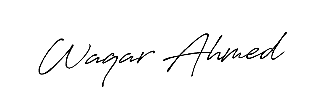 Also we have Waqar Ahmed name is the best signature style. Create professional handwritten signature collection using Antro_Vectra_Bolder autograph style. Waqar Ahmed signature style 7 images and pictures png